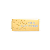 Nomination COMPOSABLE GLAM DOUBLE SYMBOLE Element aus Edelstahl, mit Emaille verziert, gelbgold PVD-beschichtet (02_Superstar)